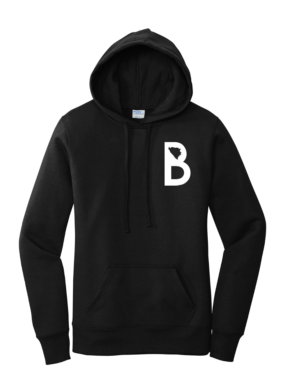 BiH Letter - Chest - Women's - Pullover Hooded Sweatshirt