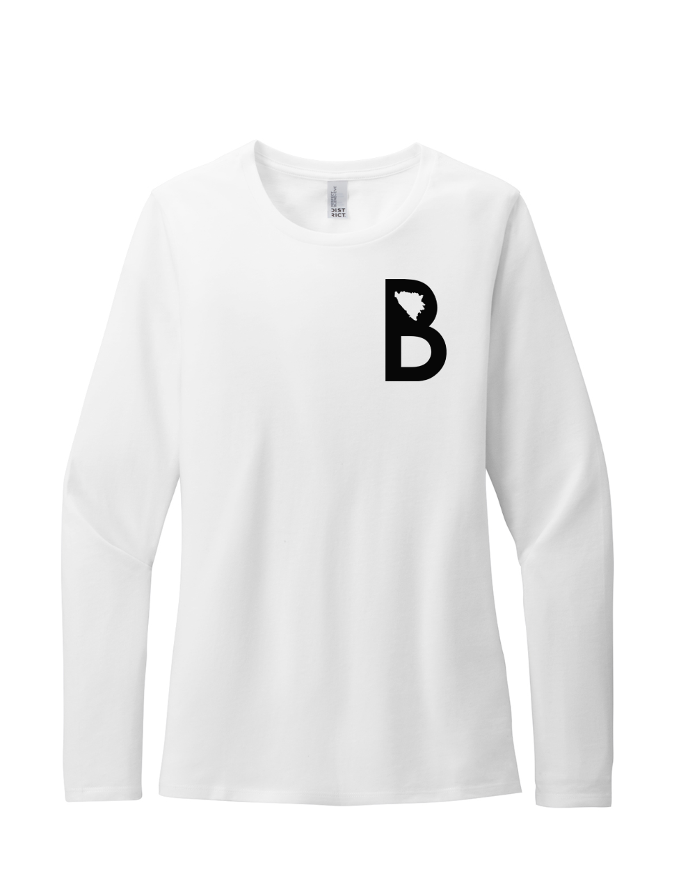 BiH Letter - Ladies Long Sleeve Core Cotton Tee