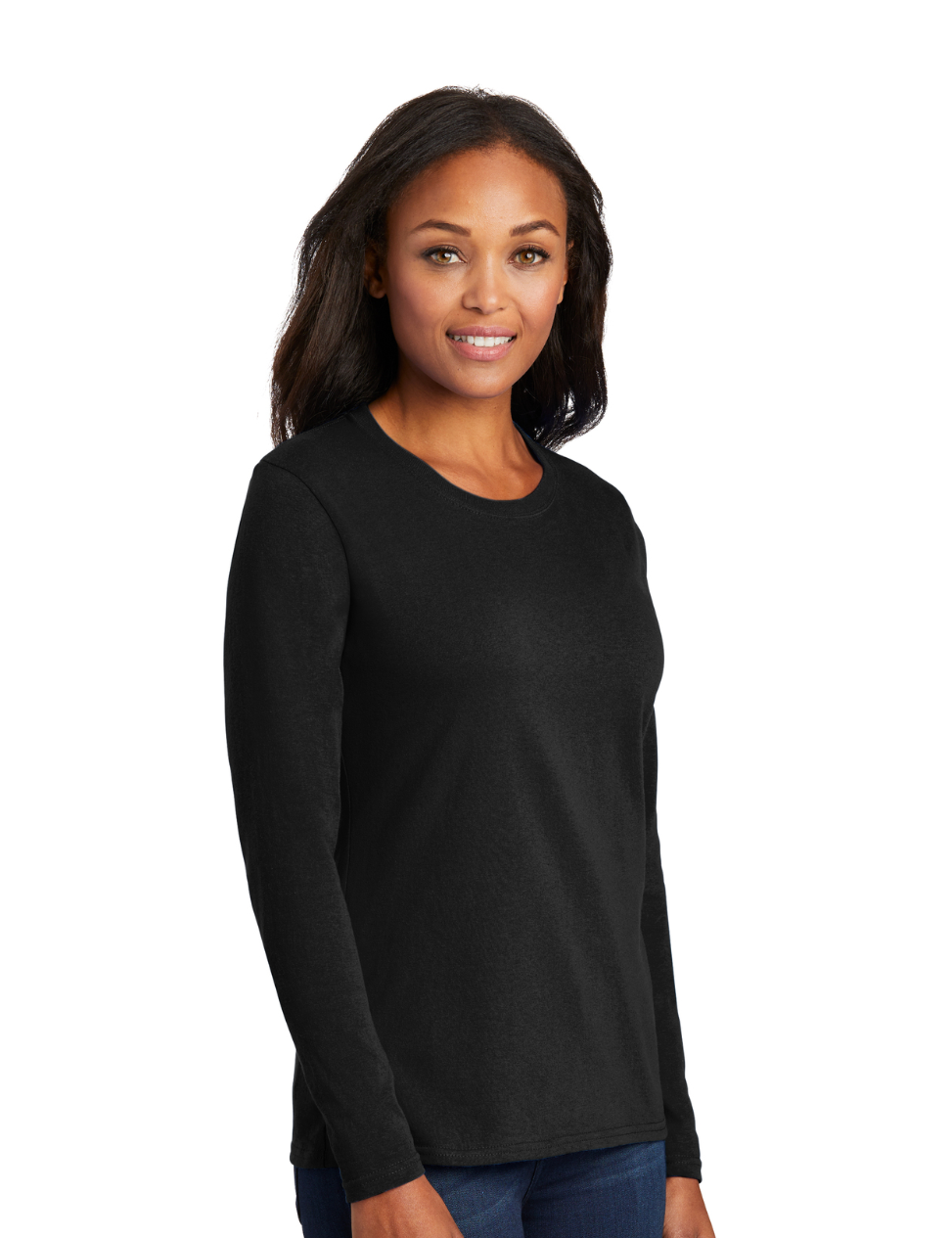 Ladies Long Sleeve Core Cotton Tee