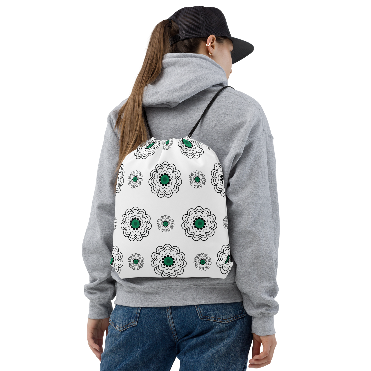 Srebrenica Flower Drawstring bag