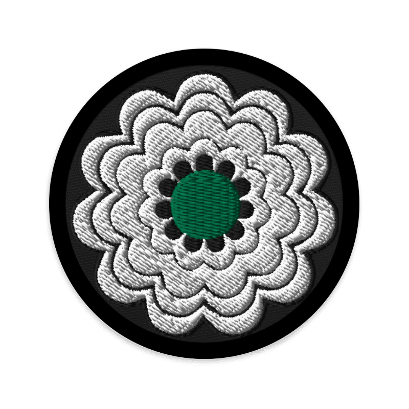 Srebrencia Flower Embroidered patch